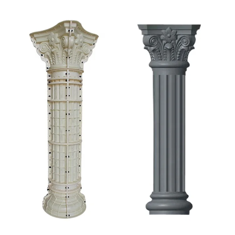 cheapest roman pillars concrete round columns plastic mold for sale