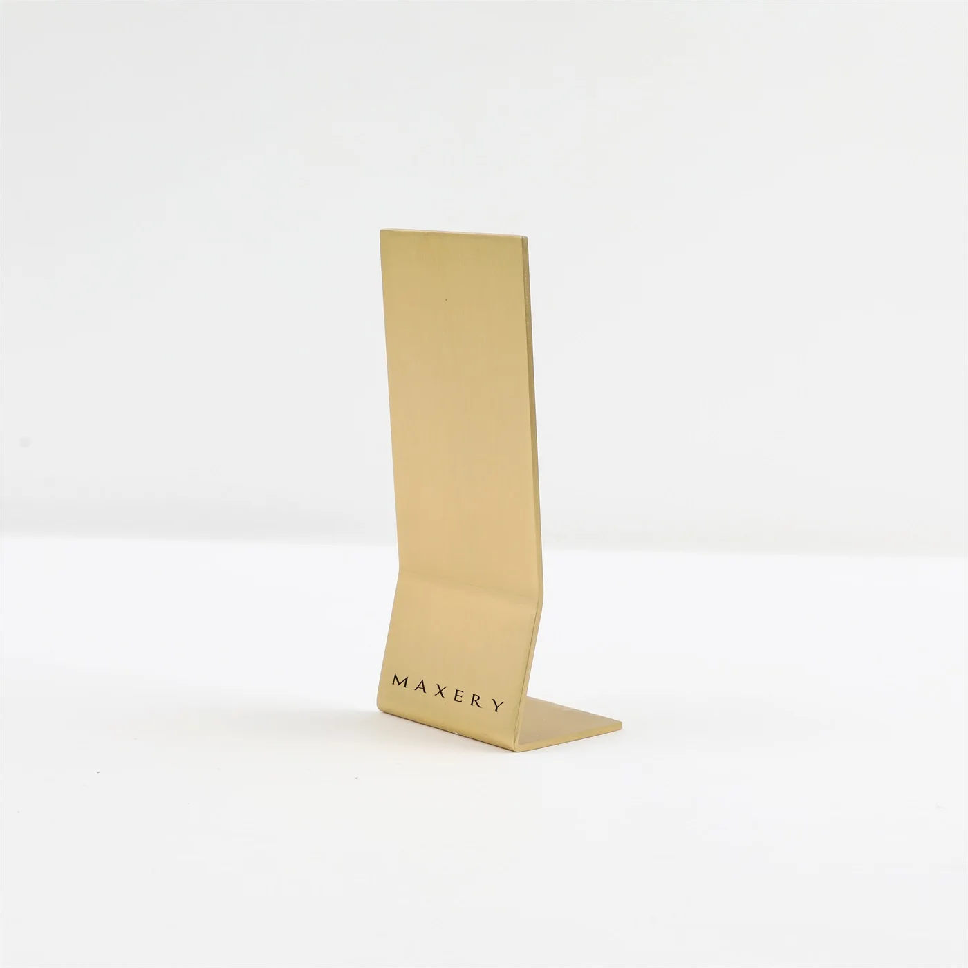 MAXERY Brass window display sign new product launch stand sign shop restaurant table price sign Brass Table Name Plate Custom