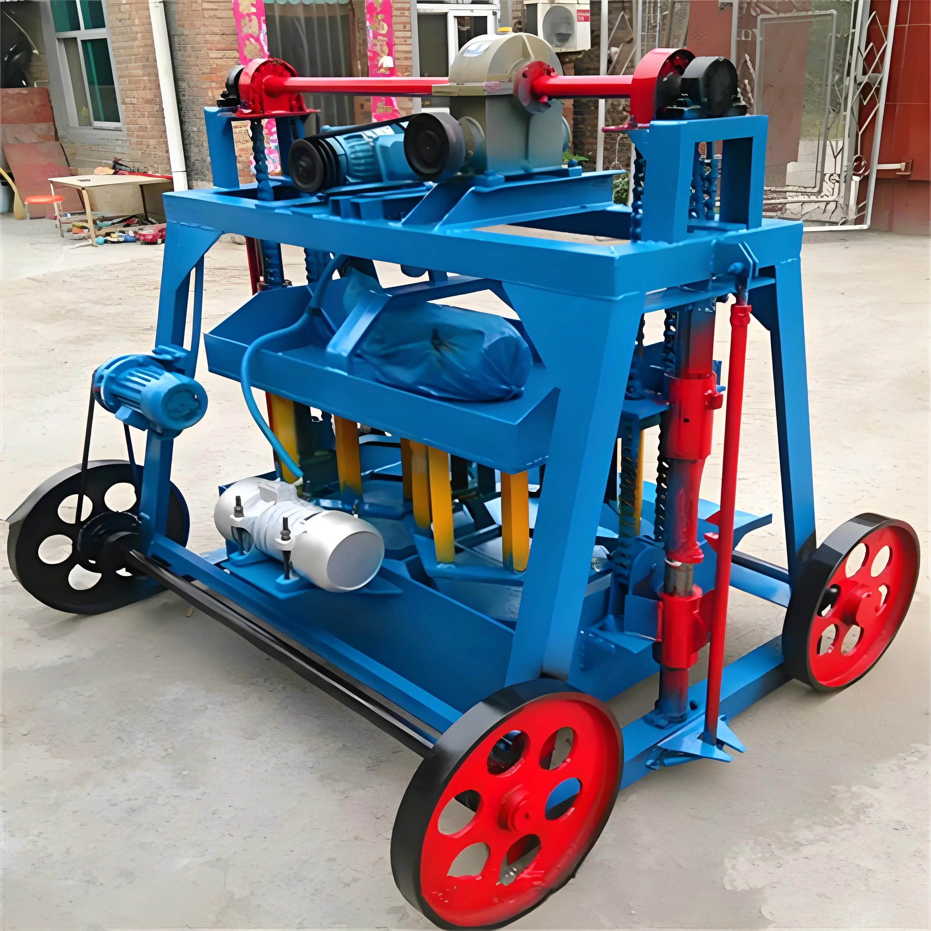 Block molding machines for the production of building blocks