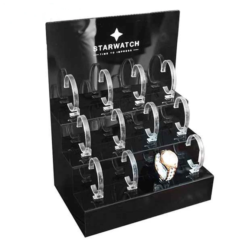 Brand New Custom Acrylic 4 tier watch display for retail store