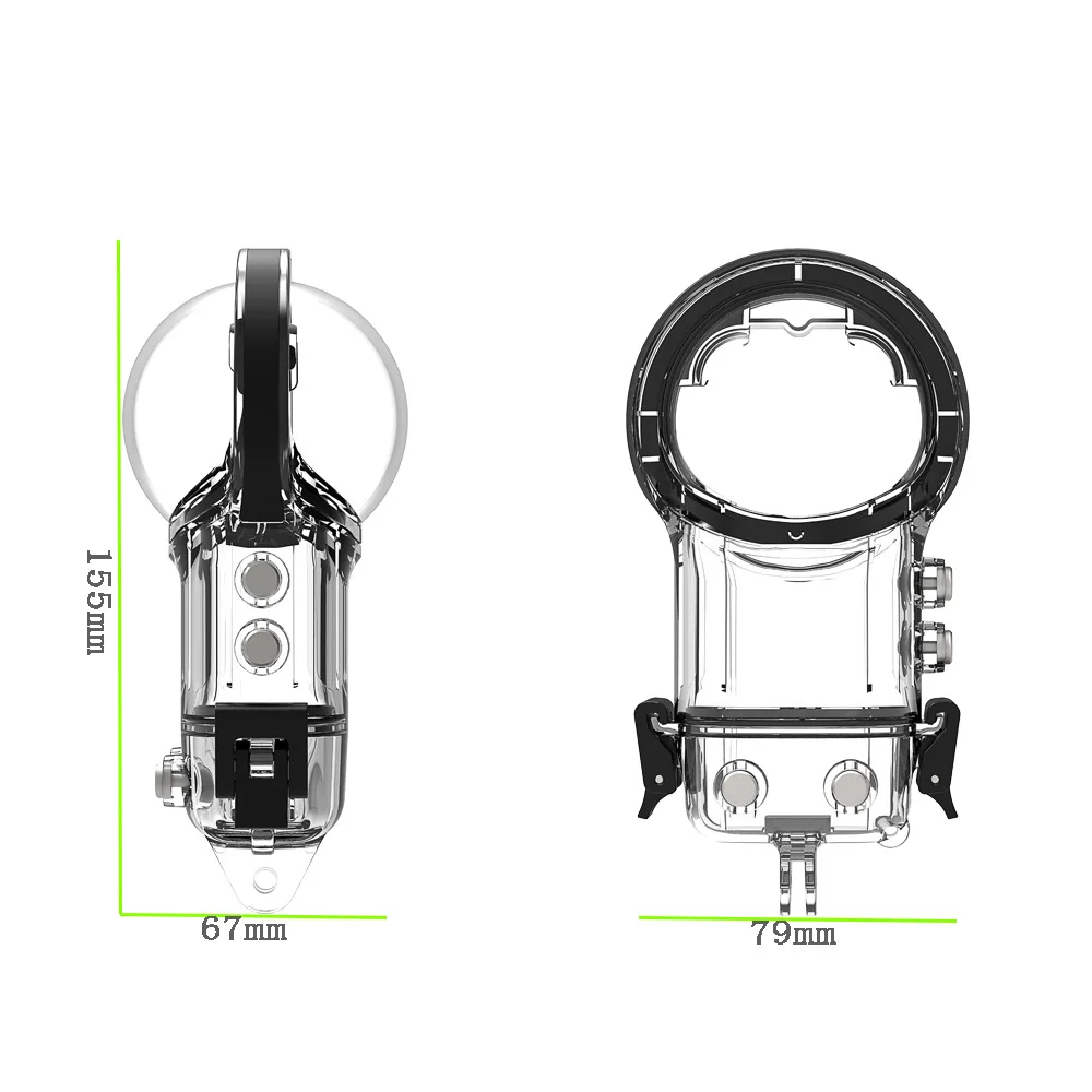 PULUZ 40m Diving Case for Insta360 X3 X4 Waterproof Underwater Housing Shell Digital Gear & Camera Bags