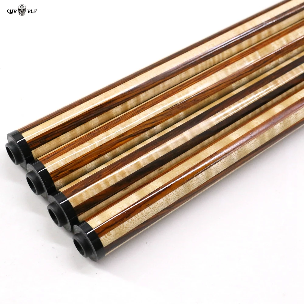 Cueelf  popular 12 pcs laminated Curly and Cocobolo wood billiard pool cue shaft