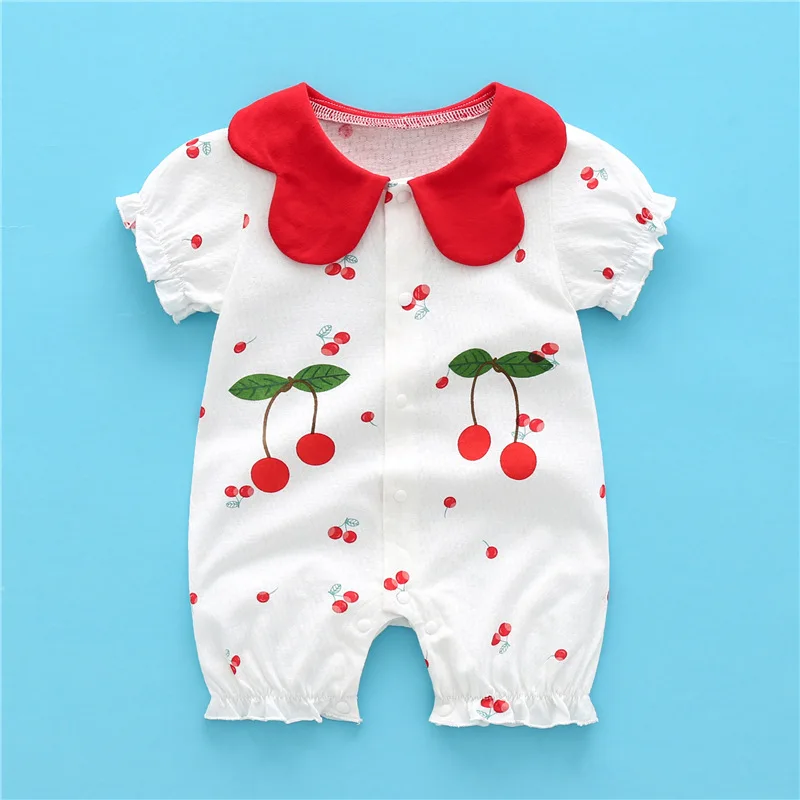 OEM Ins Long Sleeve One Piece Cotton Baby Romper cartoon printed Baby Romper