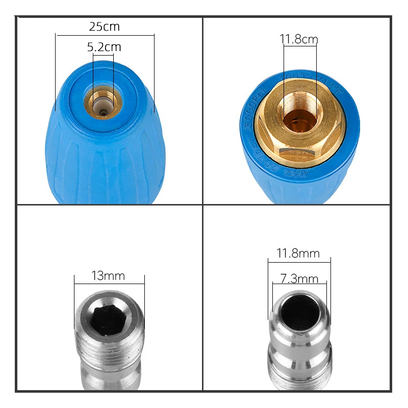  Мойка высокого давления 4000 PSI 1/4 дюйма с поворотом на 360