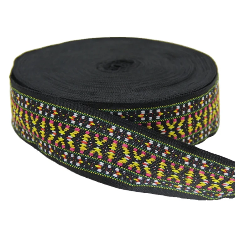 
New designer trendy custom fashion polyester webbing Snake skin textile webbing 