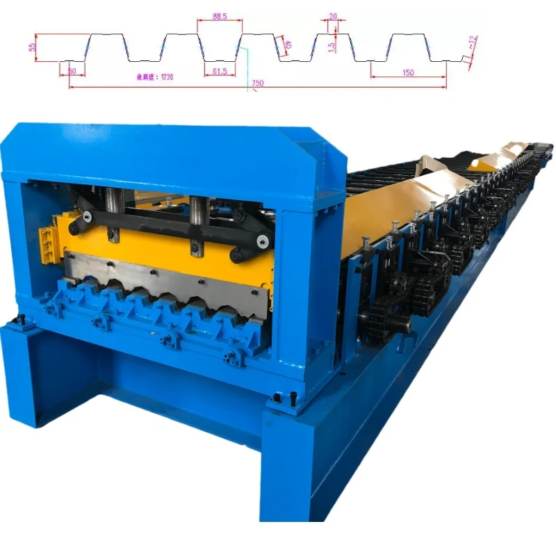 Plancher collaborant Hi-Bond 55  HB55 metal steel deck making machine roll forming machine for floor structure