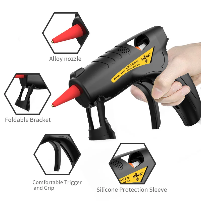2024 Good Selling Corded Hot Melt Glue Stick Tool Dual power hot Glue Gun