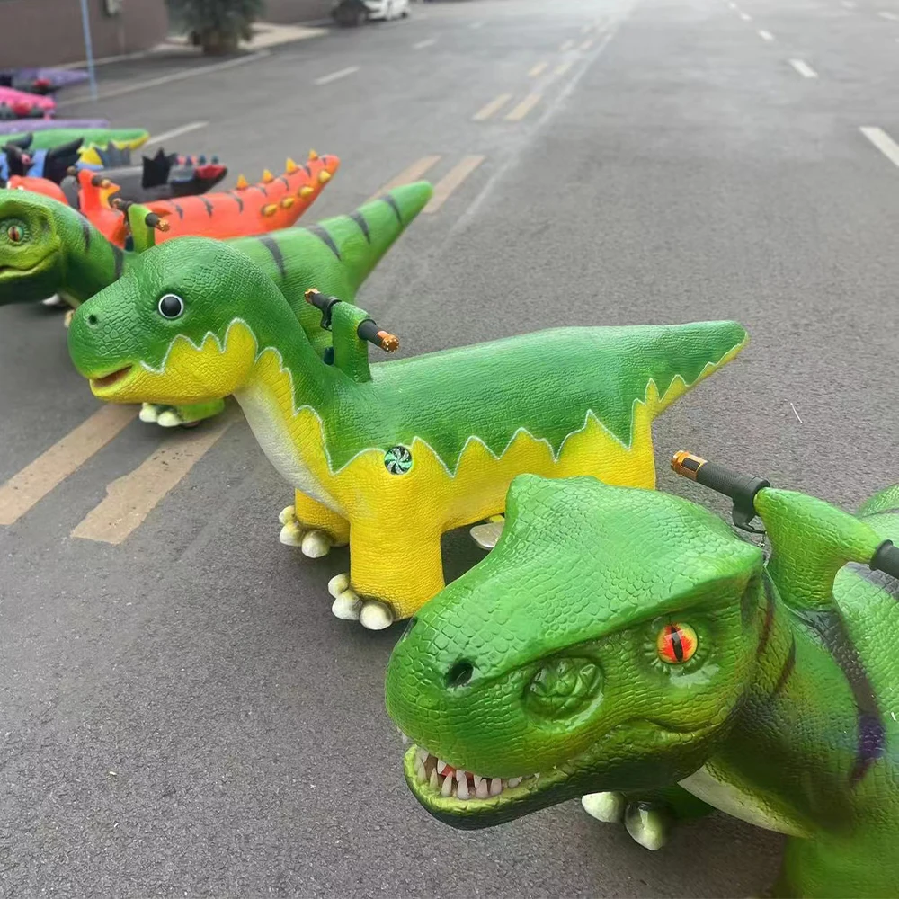 Animale Battery Motorized Kids Plush Zippy Dinosaur Walking Riding Electric Rides On Animal Toy Gua Dinosaur Costume Support 1pc