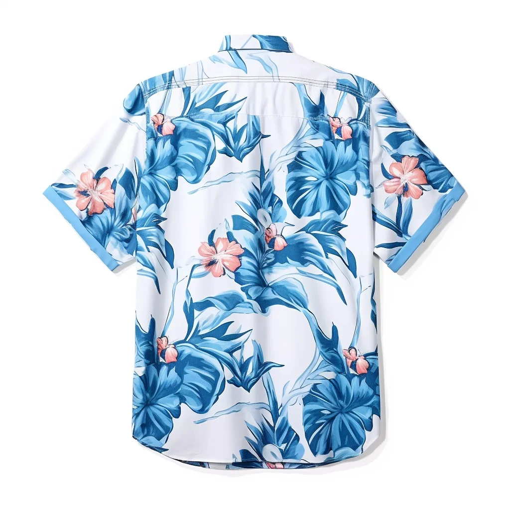 Joyord Custom Shorts Sleeve Beach Shirt Vintage Flower Button Down Shirts sea coconut beauty hawaiian shirts For