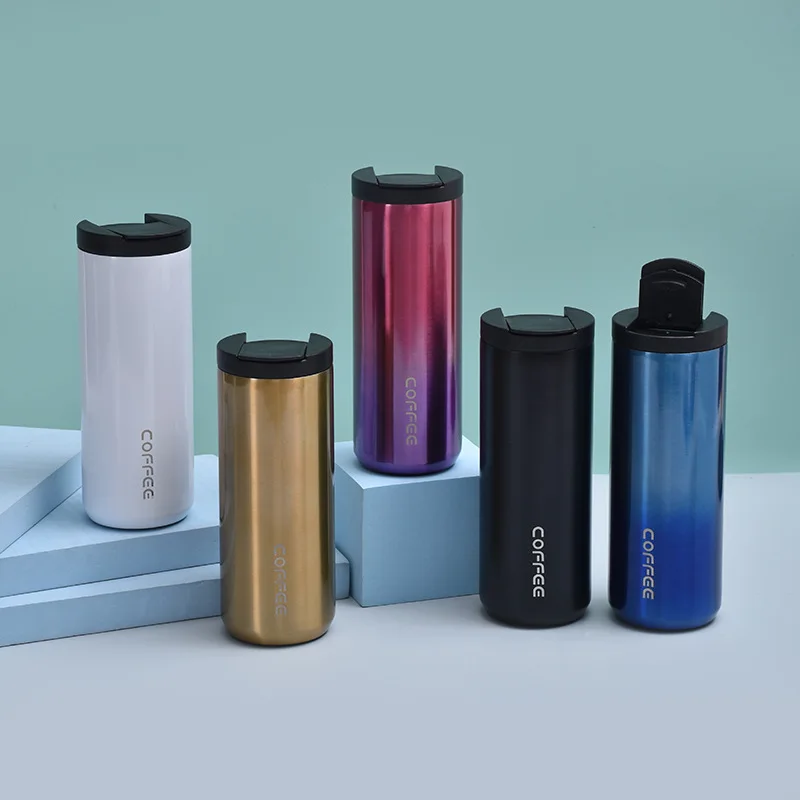 New Design 18oz Thermos Spill Proof Car Travel Cup Stainless Steel Water Bottle Vacuum Insulated Coffee Cup