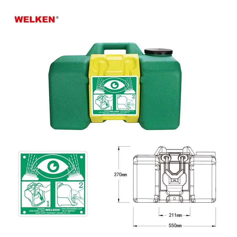 60L 35L PP plastic non-conduction Rapid Response Portable Decontamination Eye wash Emergency eye wash equipment