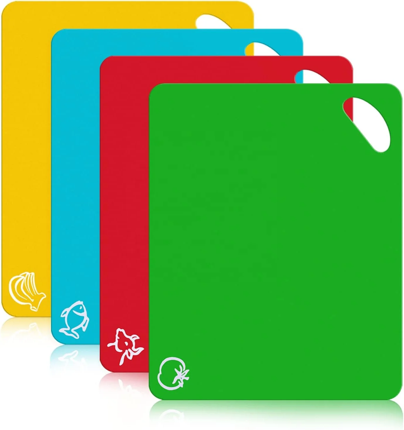 New Custom Food Grade Kitchen Mat Sets-4  Raw Meat Pork Ribs Kitchen Cut Tools Cheese Plastic Thick Chopping Board