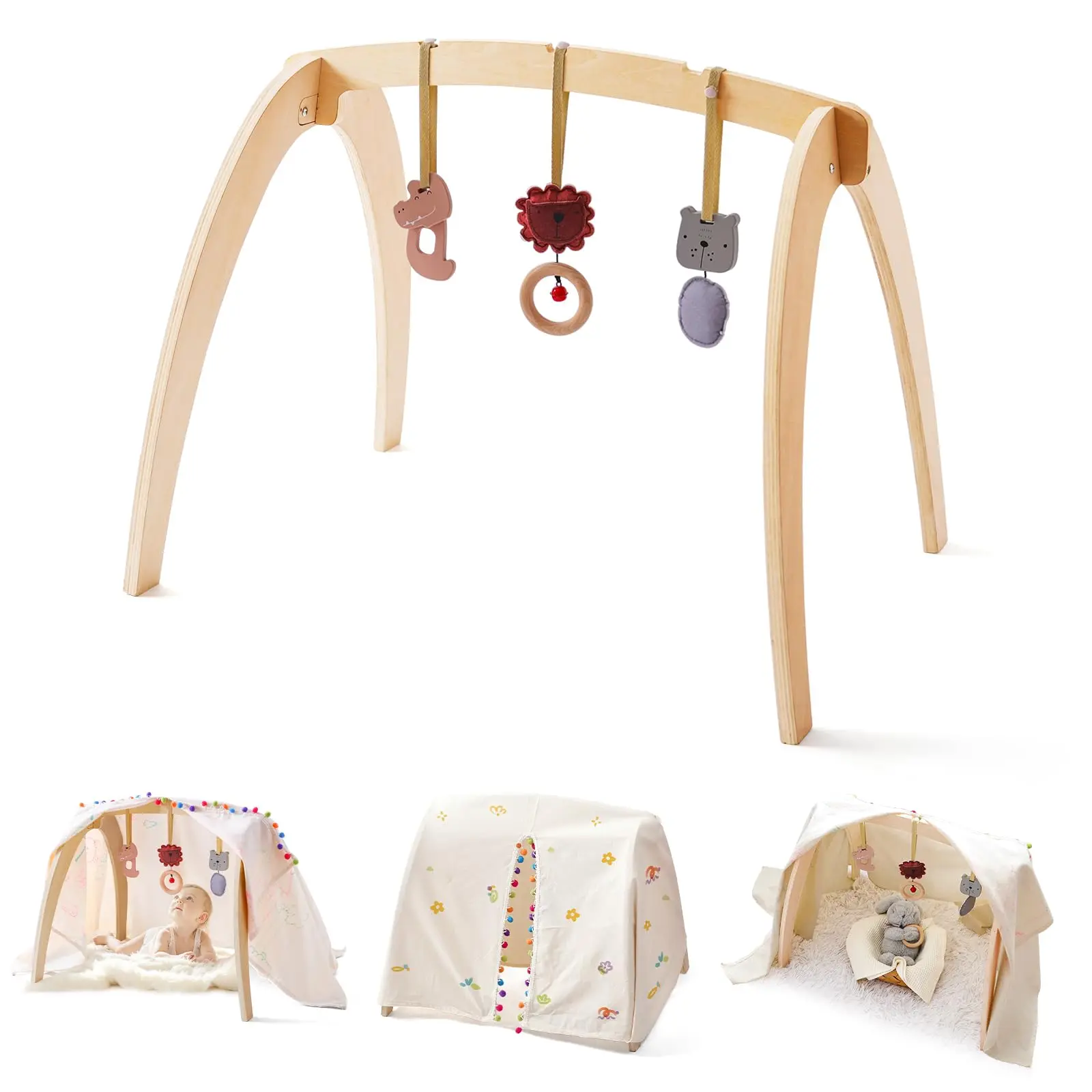 Premium Quality Wooden Baby Play Gym Kids Toy Eco-friendly product suitable and safe for all skin and age