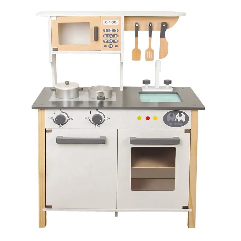 Wooden Kitchen Toy Europe style big pretend cooking toy for children