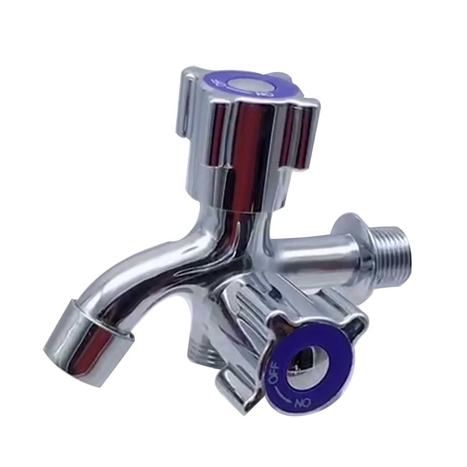 bibcock wall mounted 2 holes zinc round handle wall mouted bibcock zinc 2 way tap