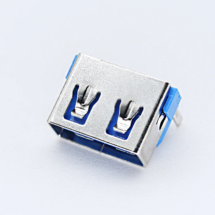 Xyfw Vertical Usb-2.0 Port Jack 4 Pin 90 Degree Af af2.0 Socket A-Type 4-Pin Flat Dip Female Usb 2.0 Type A Connector