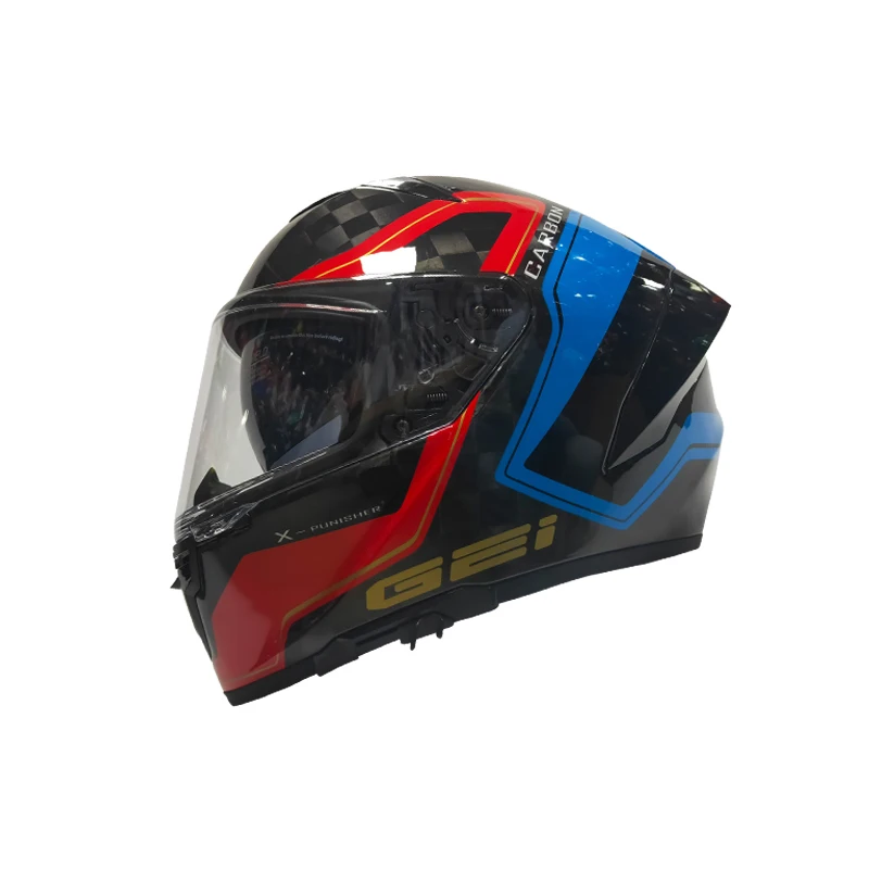 Fashion Style High Quality Carbon Fiber Full Face Helmet Street Bike Helmet Safe Riding Adult Women and Men Helmet