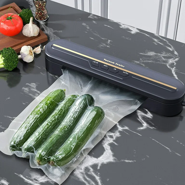 Vacuum Food Preservation Sealer with Liquid Crystal Display Automatic Sealing Machine for Food Storage