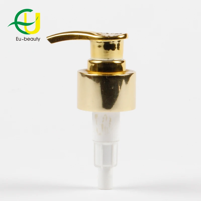 EU-Beauty 28mm gold plastic aluminum coating liquid soap dispenser lotion pump