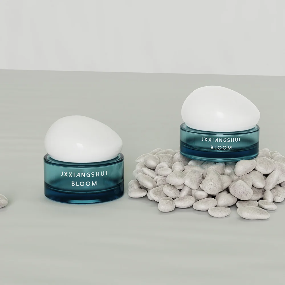 exclusive design 50g luxury Nail polish gel container jar for cosmetic face cream jars with stone lids