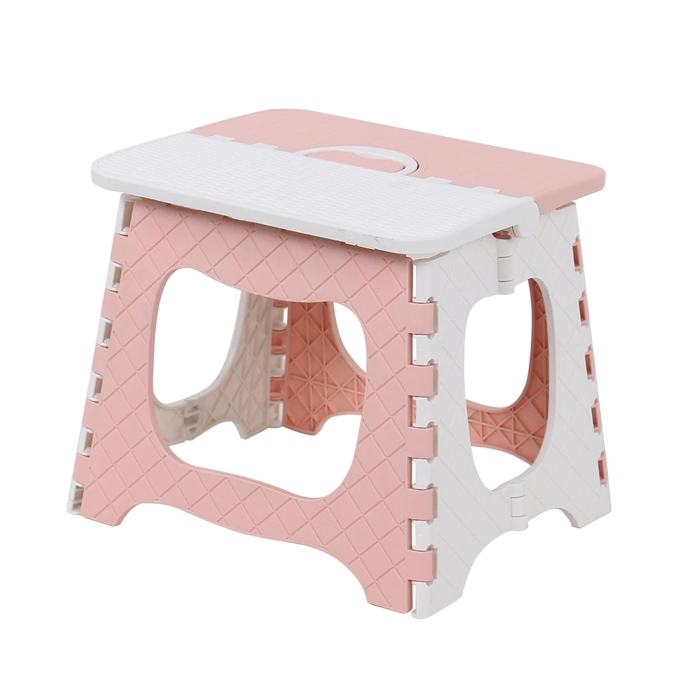 Hot Sale Foldable Lightweight Sturdy Plastic Folding Step Stool Multi Purpose Home furniture easy Storage Foldable plastic Chair