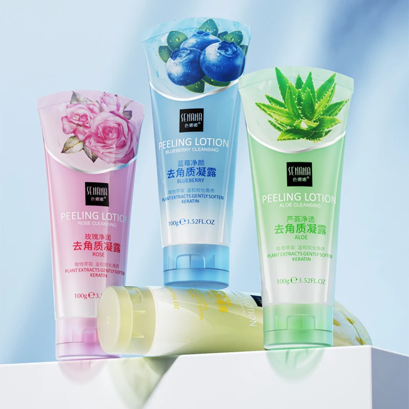 100g SENANA face scrub Peeling Gel aloe blueberry facial exfoliating gel face scrub cleanser