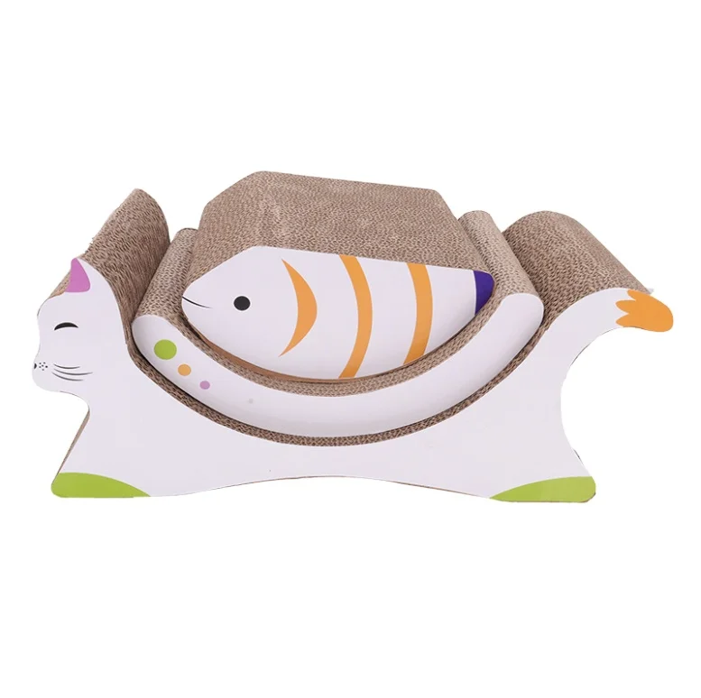 Factory Sale Cat Corrugated Scratcher Cardboard New Arched Shape Cat Bed Toy