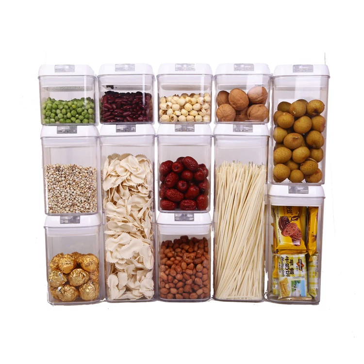 
Good Quality Customized Multifunction Square Type Vacuum Airtight Food Storage Container 12pcs Set 