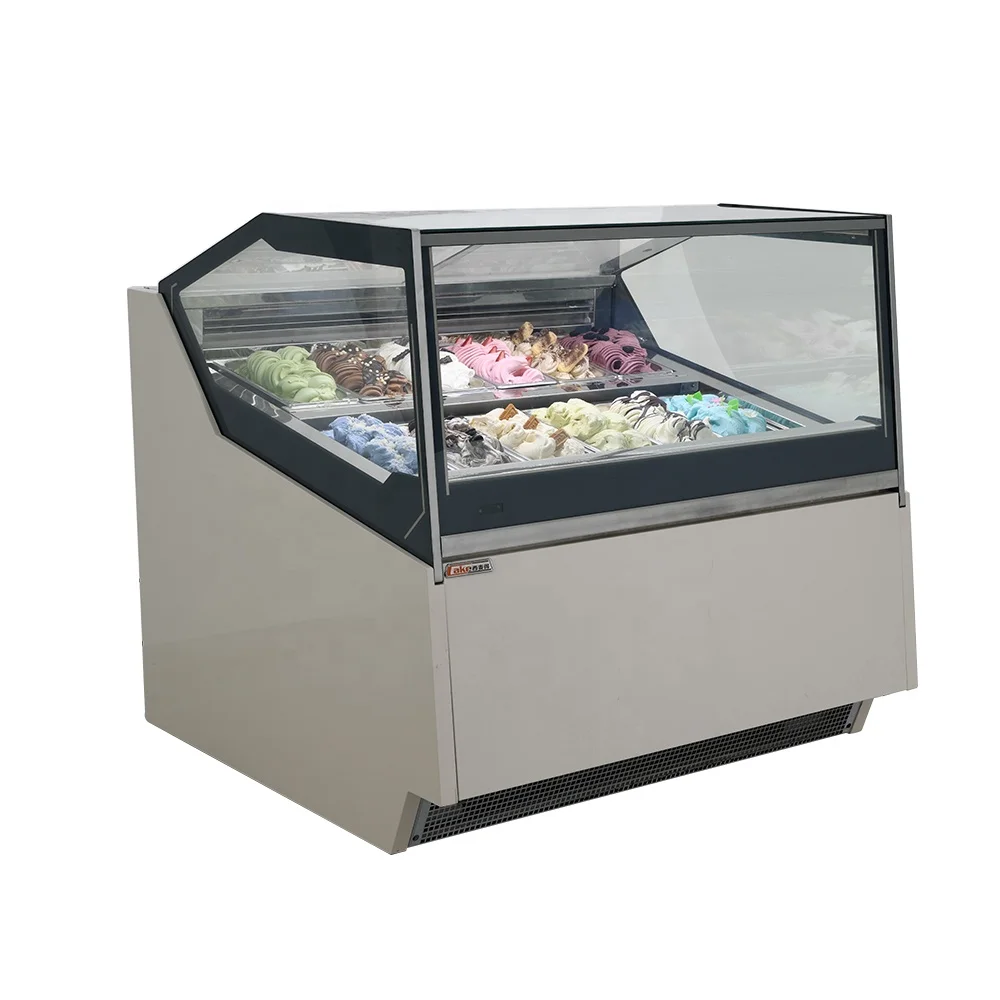 
display freezers for ice cream with large size 