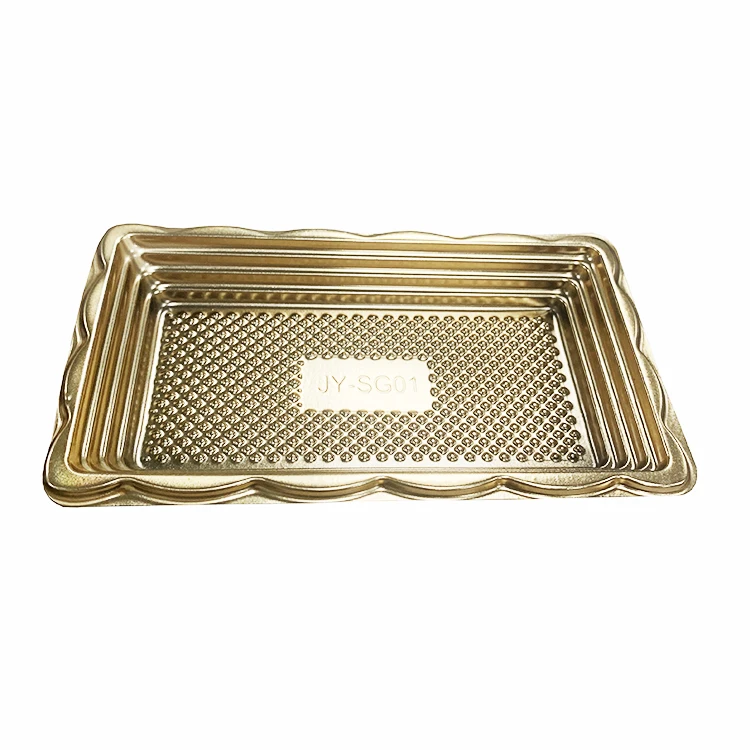 JY-SG01 Plastic Trays for Serving Food clear Lip Plastic Tray 800sets Pack Disposable Plastic Box