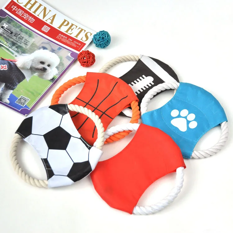  New pet toy dog flying ring molar pure cotton