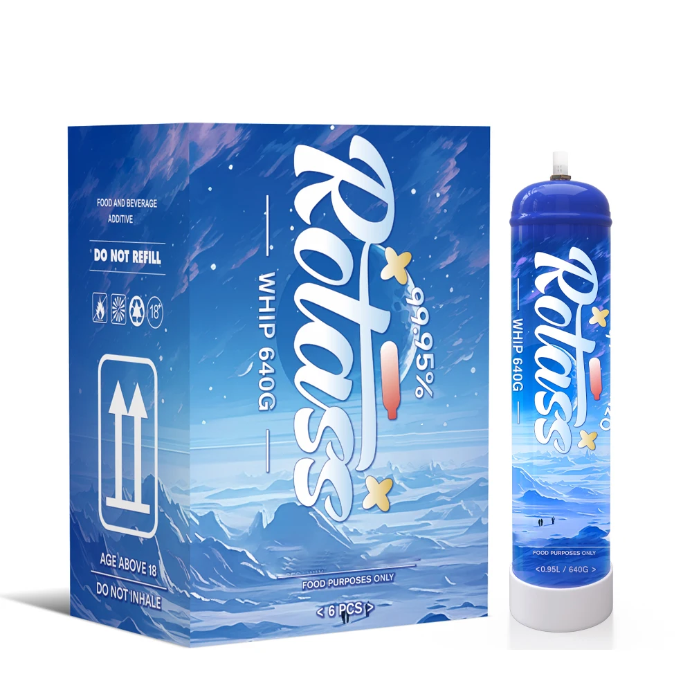Rotass bulk buy 0.95L gas cylinder 640g whipping cream whipped cream charger