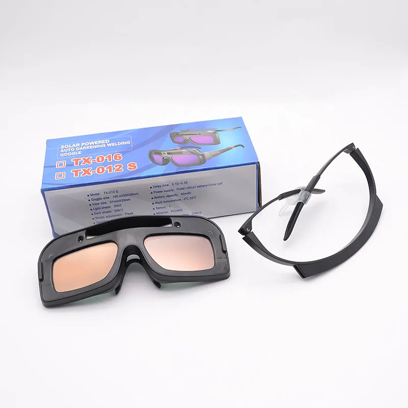 Detachable legs Anti-splash Auto Darkening Black Lens Used Resist Splash Strong Light welding glasses