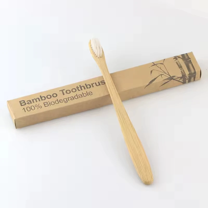 Hot Selling Customized Logo Bamboo Toothbrushes Eco Friendly Biogradble Bamboo Toothbrush For Hotel