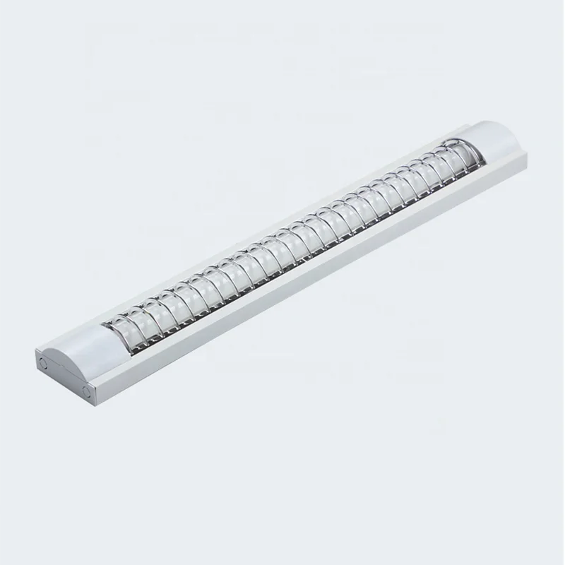 60cm 90cm 120cm integrated design T8 double tube dustproof grid LED fluorescent light cover grille light indoor lighting