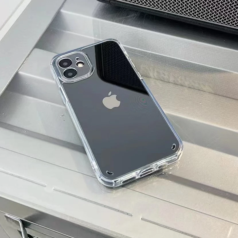 Прозрачный акриловый жесткий чехол 1 5 мм для iphone 13 pro max с защитой камеры