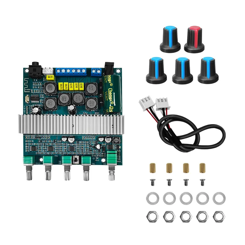 TPA3116 Subwoofer Amplifier Board 2x50W+100W DC12V-24V Digital Amplifier Board BT-Compatible 5.0 USB DAC 2.1 Channel