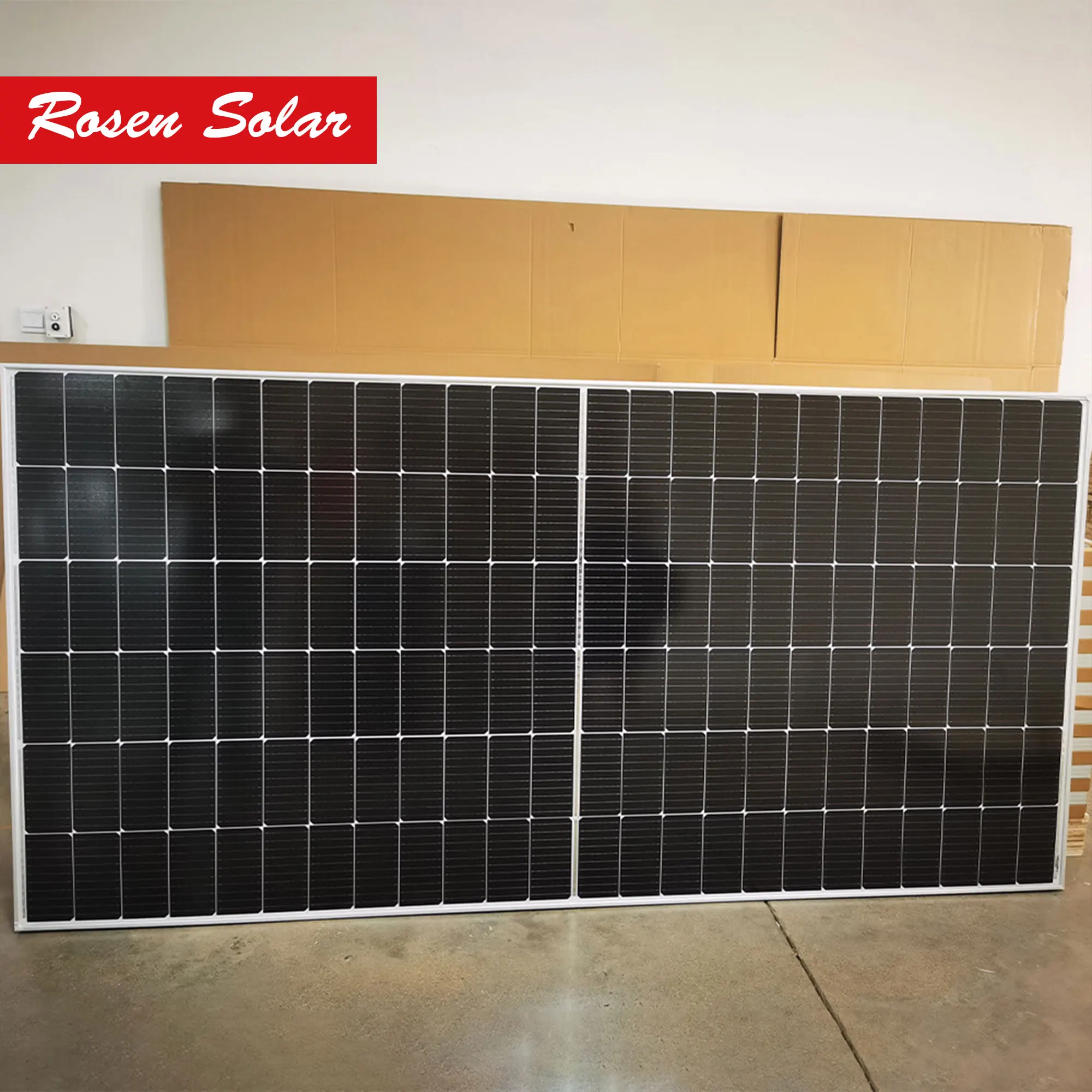 no grid line  600w N Type Topcon high quality 144 Half Cell  Solar Panel in stock