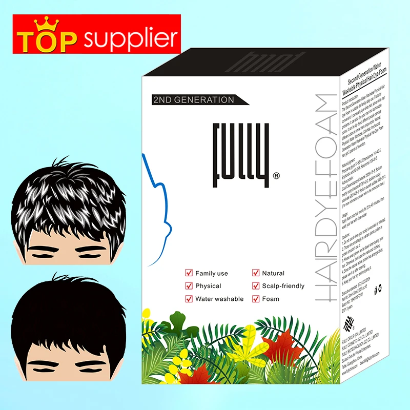 
FULLY Factory New Arrival Hair Color Shampoo Black Hair Dye Foam 