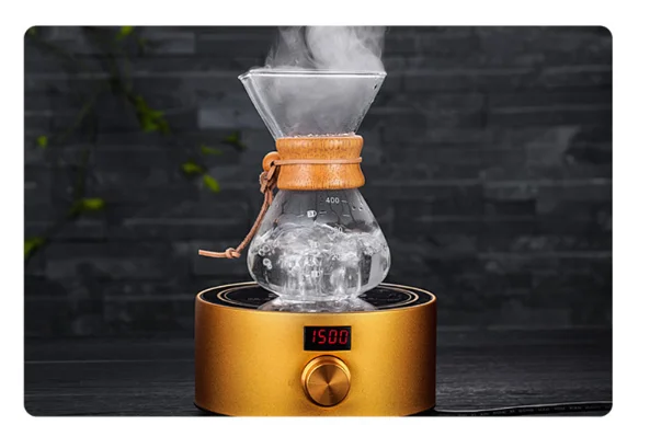 Chinese factory professional  borosilicate pour over coffee maker siphon coffee handblown  teapot transparent glass coffee pot
