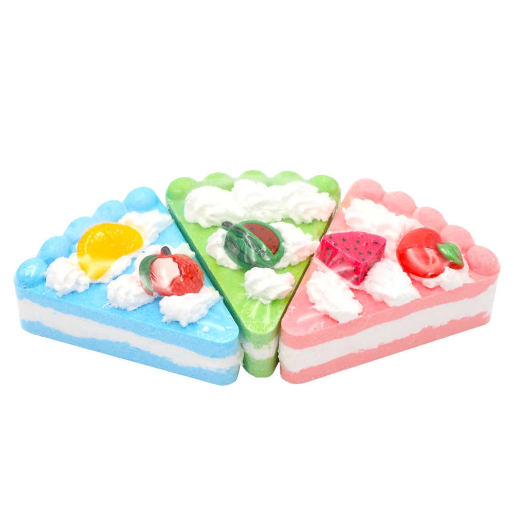 customized private label high quality bulk handmade luxury natural organic fizzy vegan sweet colorful cake bath bombs