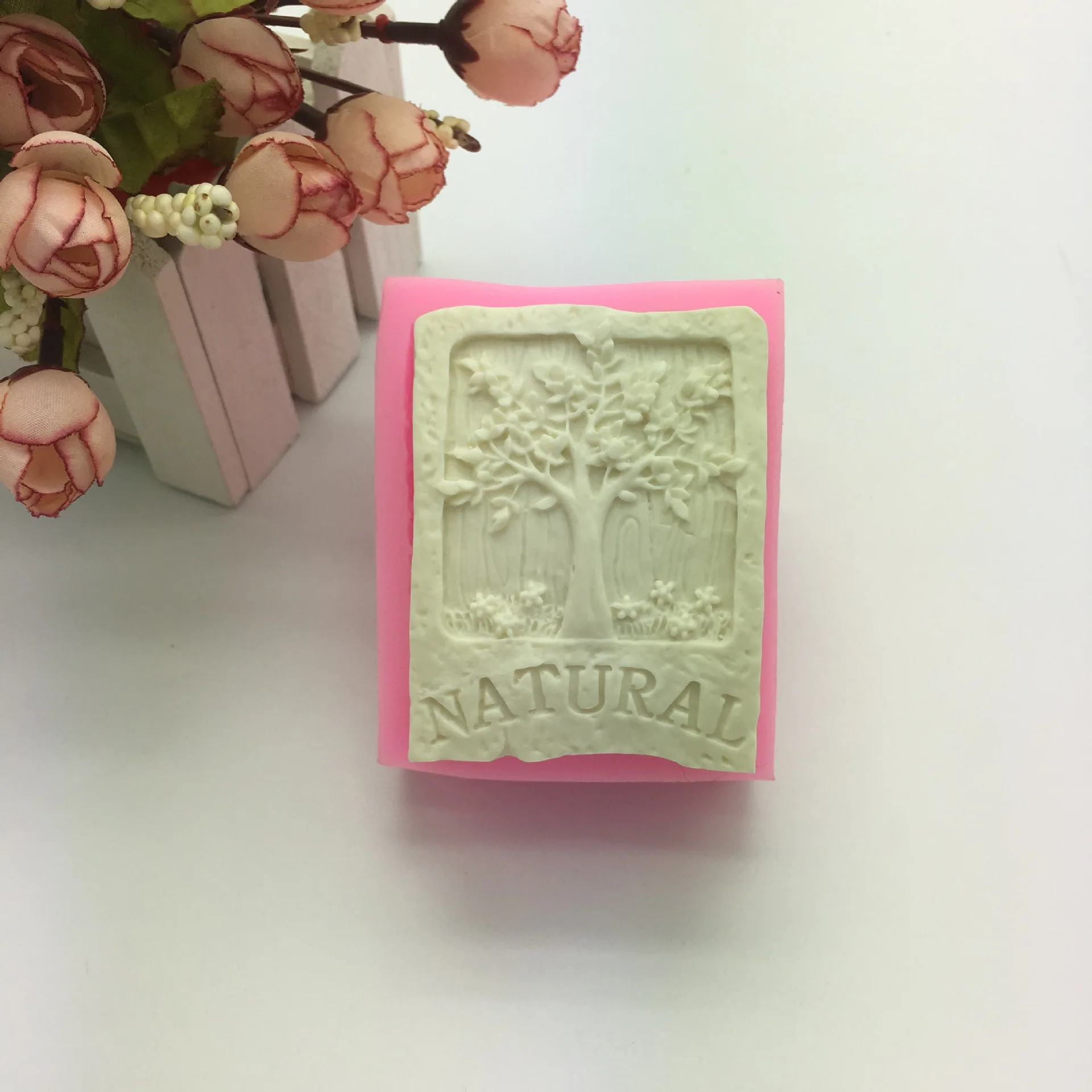 Bview Art Natural Tree Pattern Silicone Soap Mold For Natural Skincare Soap Making