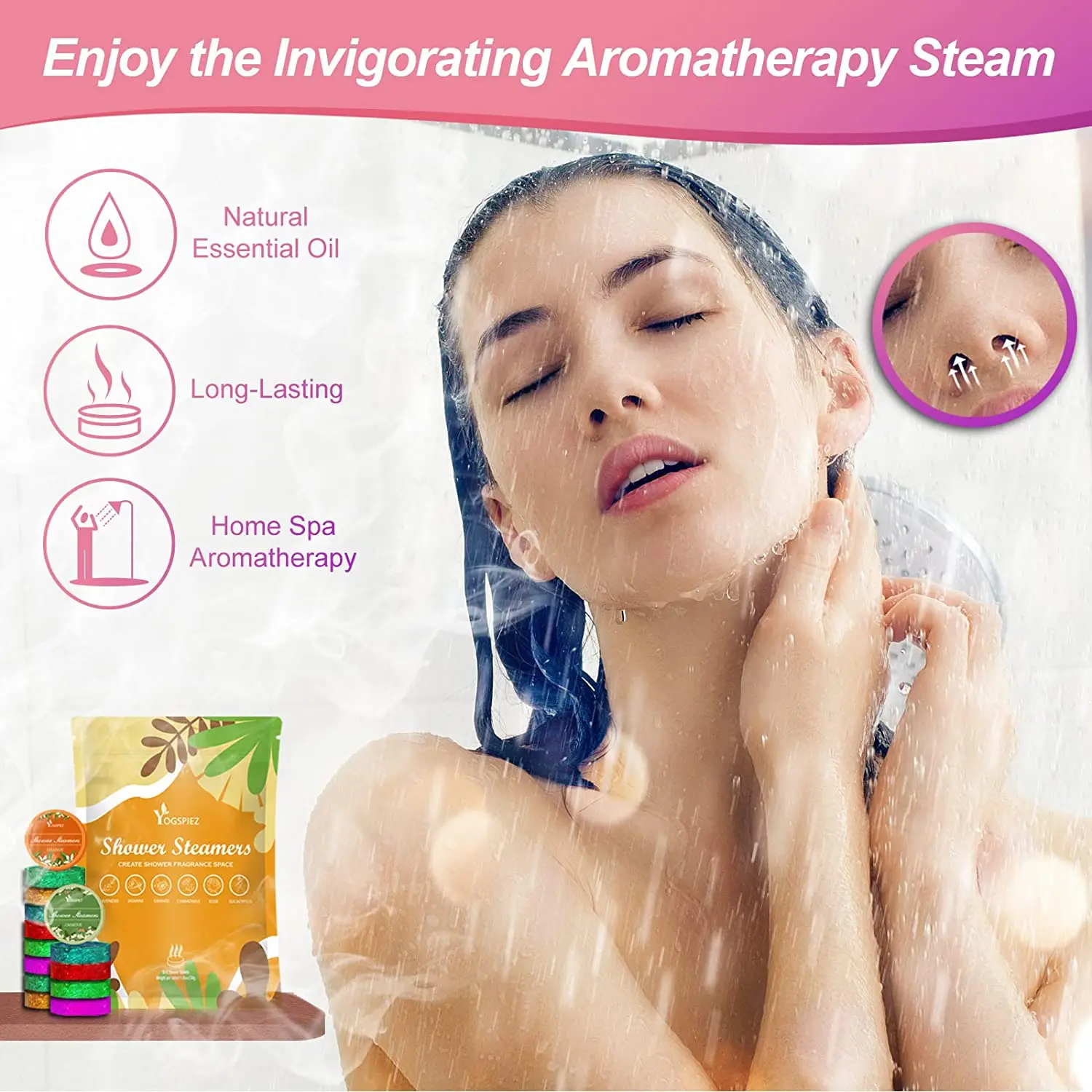Muran OEM Private label lavender peppermint and eucalyptus Bath Ingredients shower steamers tablets aromatherapy shower steamers