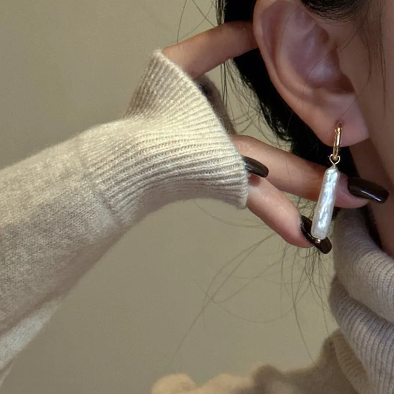 Wholesale 18K Gold Plated S925 Sterling Silver Baroque Fashion Jewelry Earrings