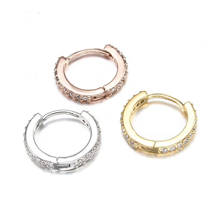 Custom fashion 925 Gold Plated Huggie Hoop Earrings For Women