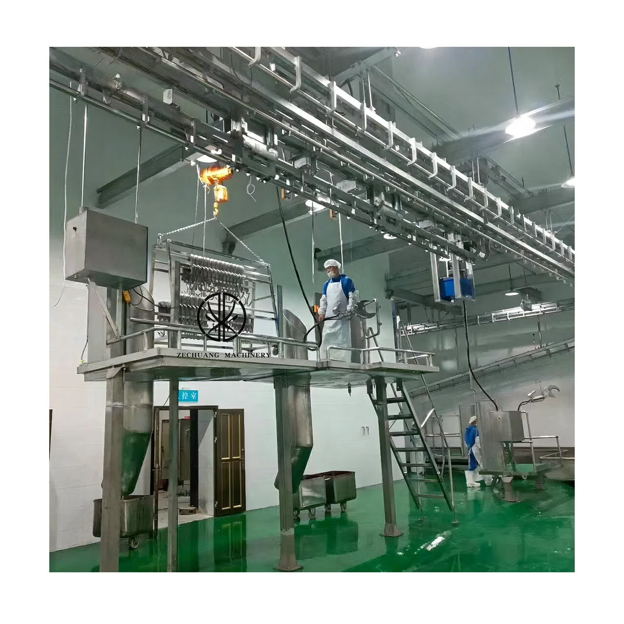 Halal Convenient fast Slaughter Line For Cattle wheelbarrow Pulley Hook For Slaughtering Equipment For Abattoir Hooks