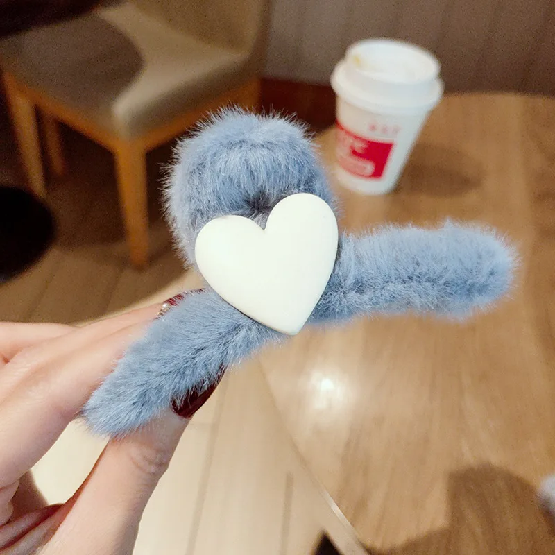 Manufacturer Wholesale Plush Hair Claw Clip Large Size Shark Clips Hair Claw For Women