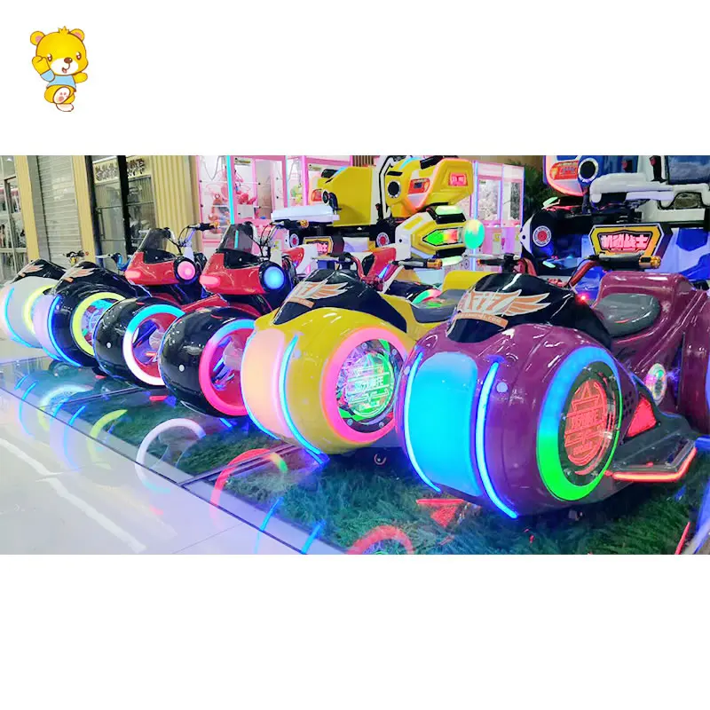 HAOJILE Factory stock amusement park rides future motorcycle electric battery power parent-kids ride on car with dynamic music