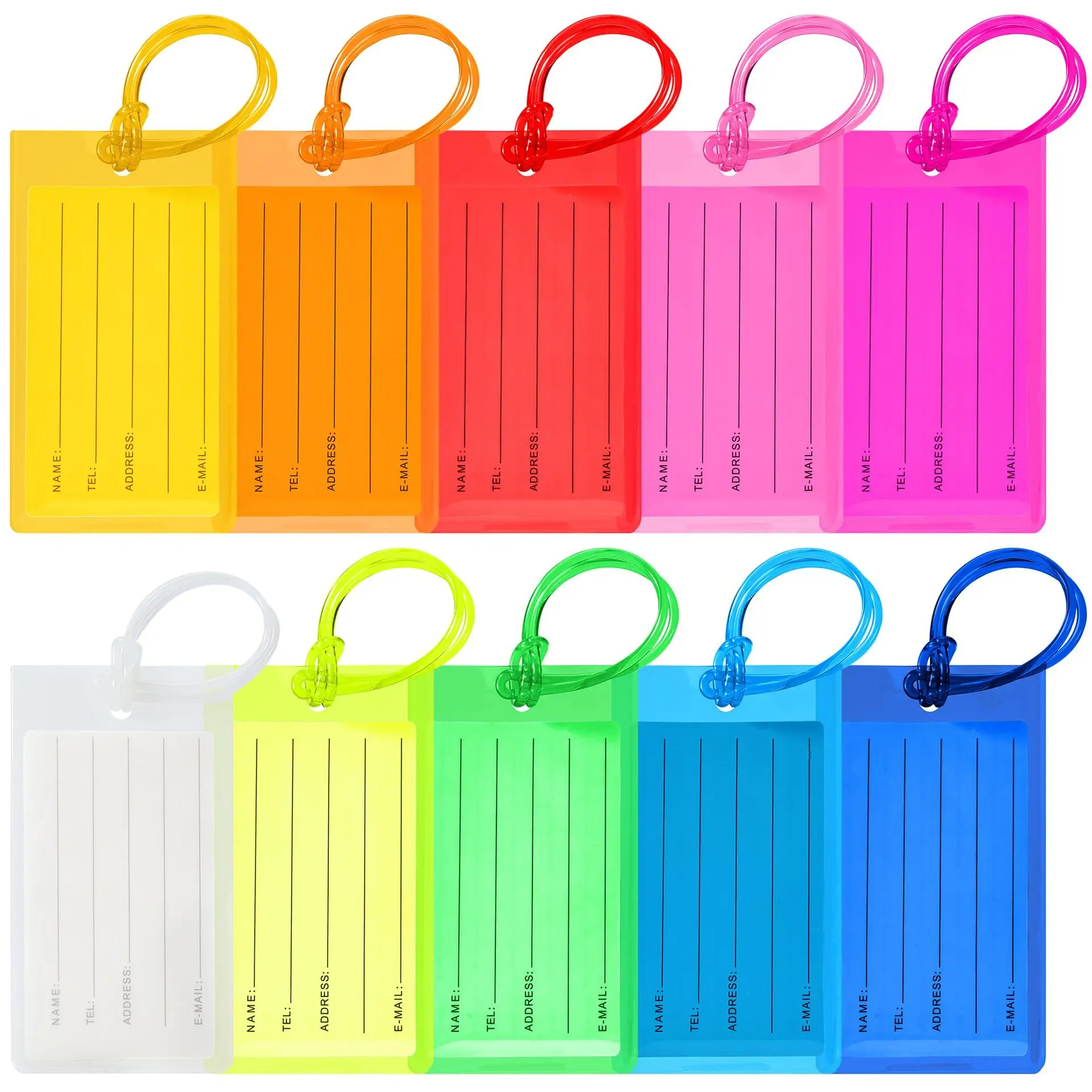 Wholesale Plastic Travel Bag & Baggage ID Label Tags Travel Essentials Custom Available Luggage Tags Suitcases