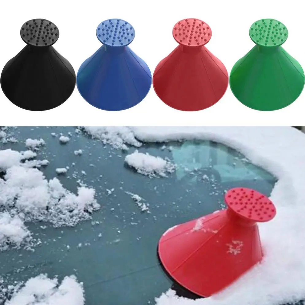 Winter Car Window Windshield Car Ice Scraper Shaped Funnel Snow Remover Deicer Cone Deicing Scraping Tool